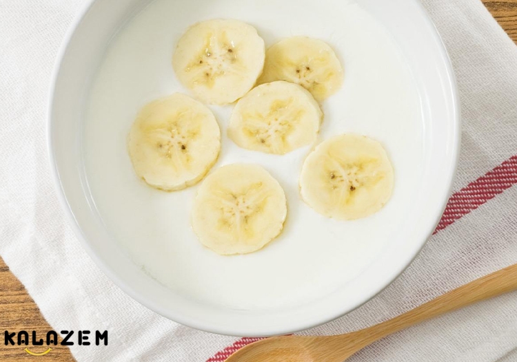 پودینگ موز و ماست یونانی برای نوزادان