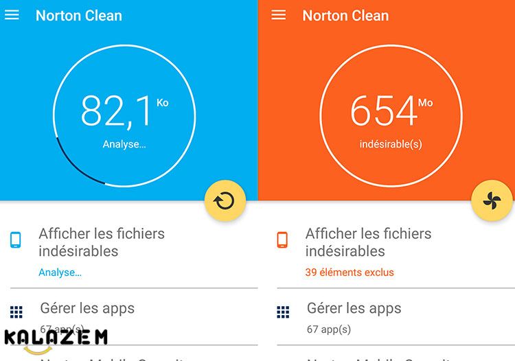 پاک کردن حافظه‌ی گوشی با اپلیکیشنNorton Clean